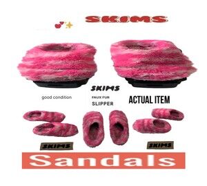 🛑 SKIMS Designer ➕🆒 SANDALS Faux Fur SLIPPES Luxury SHOES Furry 💸BUY NOW‼️